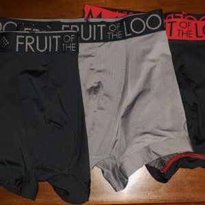 Fruit of the Loom Boxer Briefs Trunks 3 Pair Size large